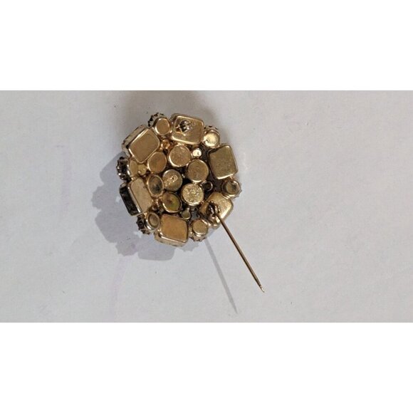 vintage Weiss brooch pin pink tones aurora borealis mound 1.5" statemen - Picture 6 of 8